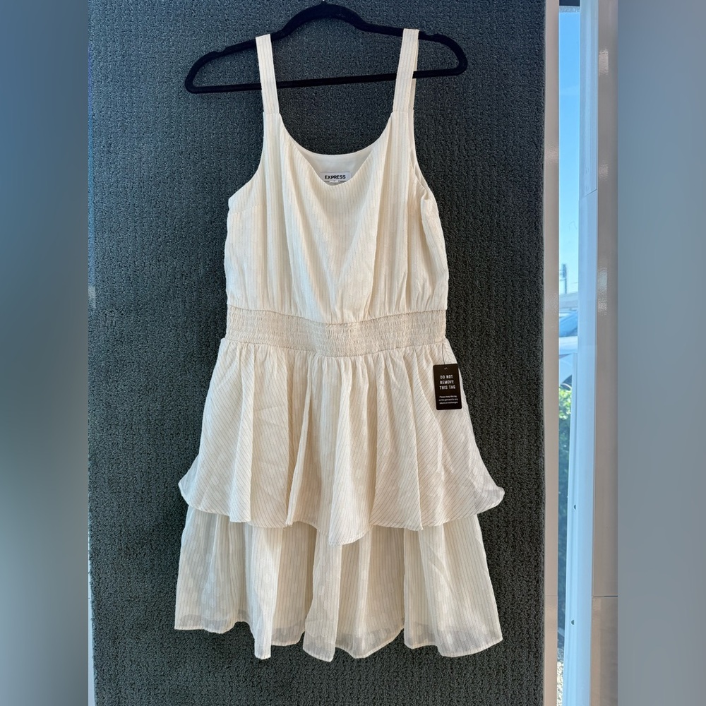 Express cream and gold dress size M